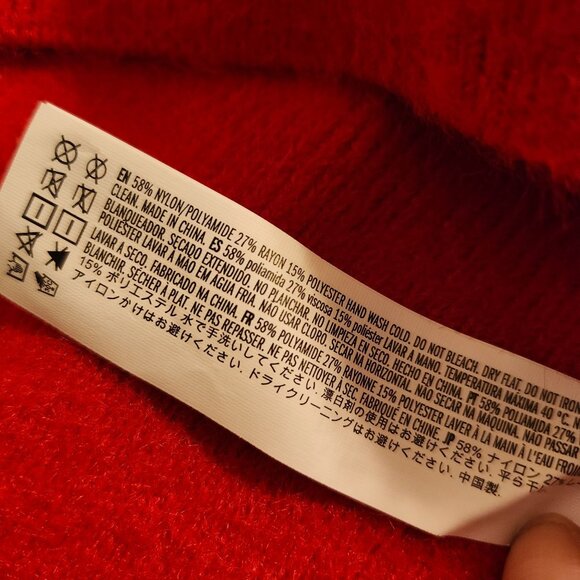 Forever 21 Women's Size 0X Off Shoulder Sweater-Knit Crop Top Red/White Stripe - Picture 8 of 8